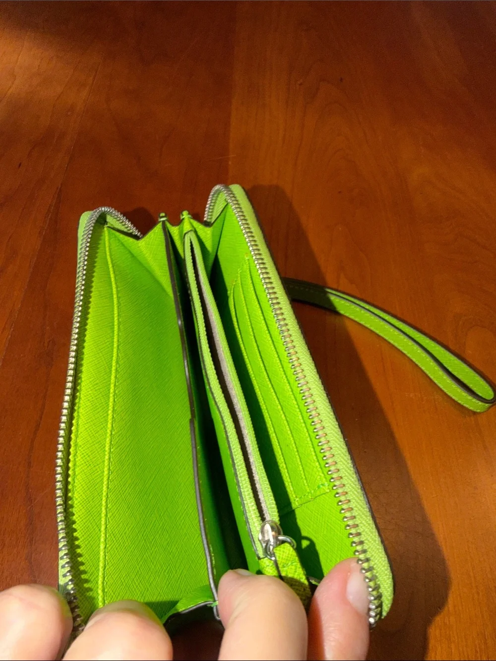 Michael Kors Neon Green Wristlet Clutch